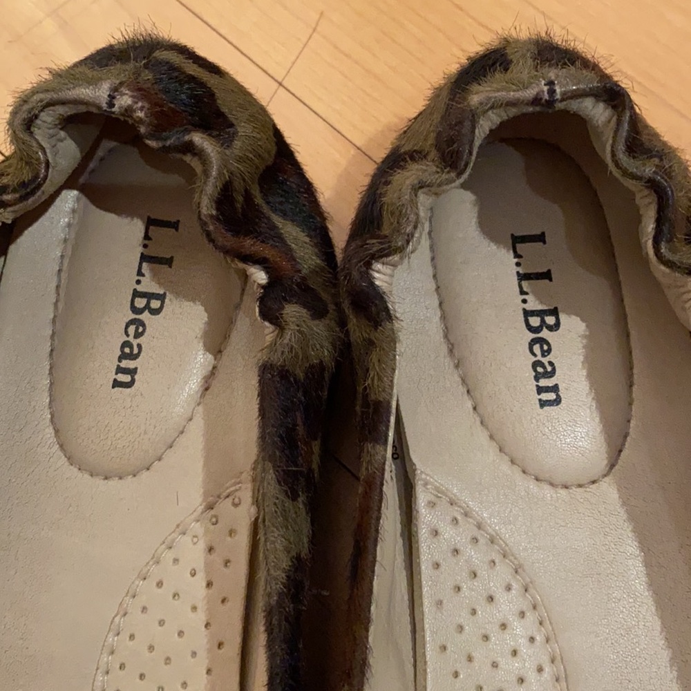 Women’s LL BEAN leopard flats size 7 1/2 M EUC - Picture 3 of 7